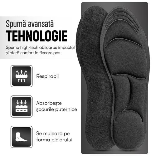Branțuri ortopedice Memory Foam 4D negre