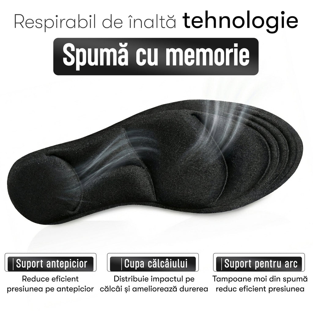 Branțuri ortopedice Memory Foam 4D negre