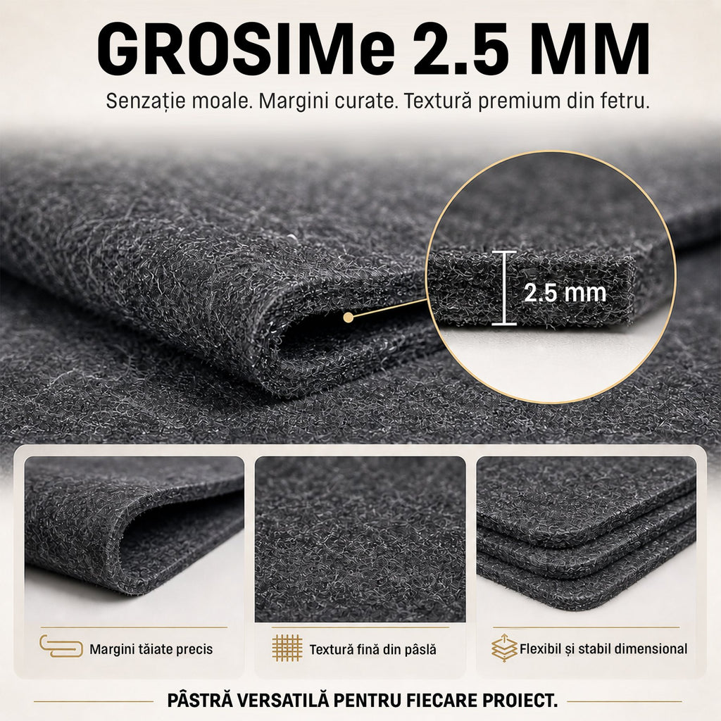 Fetru tehnic pâslă 350 g/m² antracit