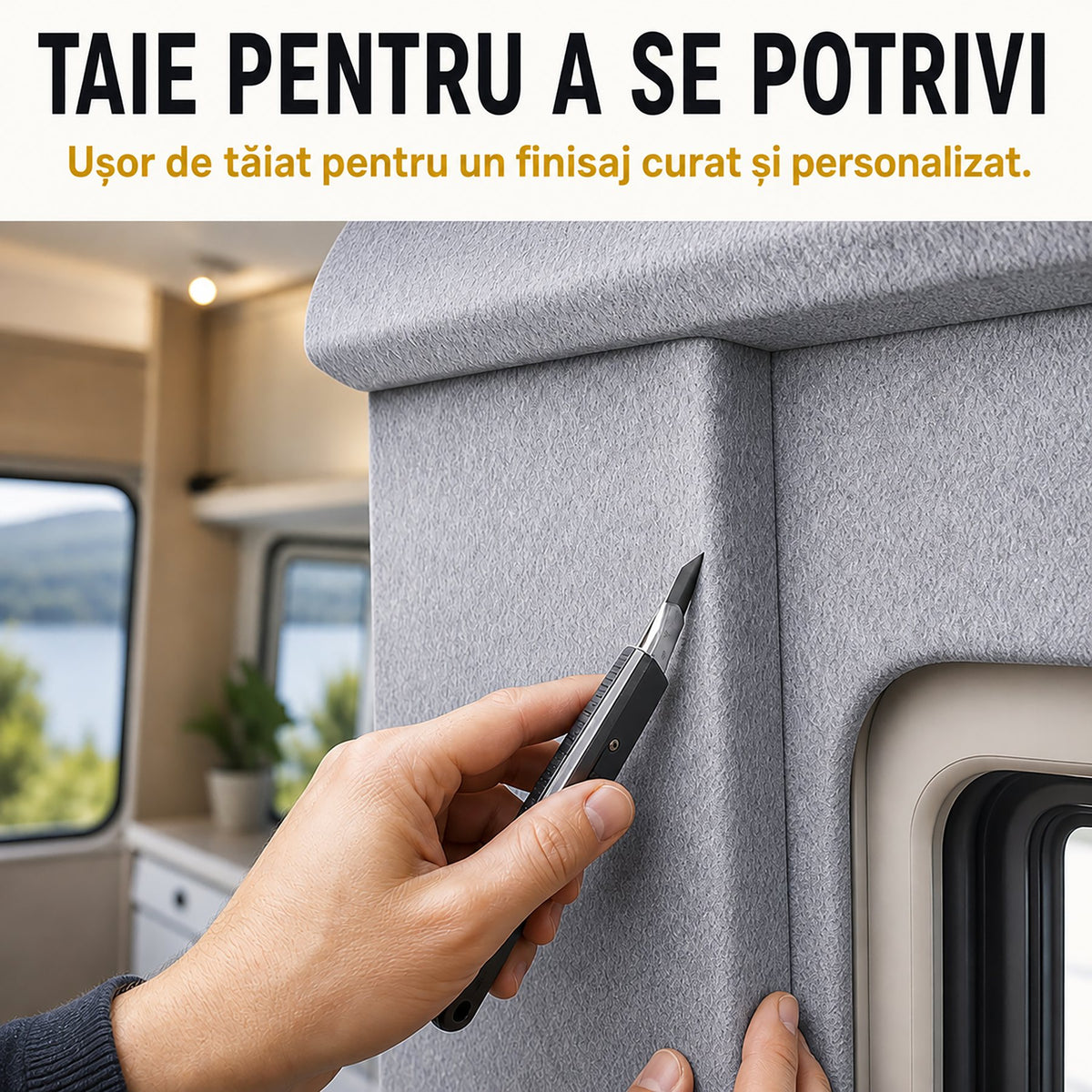 Fetru tehnic pâslă 350 g/m² gri deschis